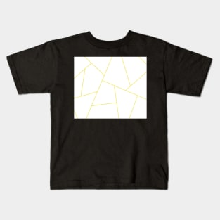 Abstract geometric pattern - gold and white. Kids T-Shirt